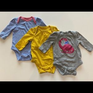 Baby Gap, bundle of 3 onesies - 0-3 months